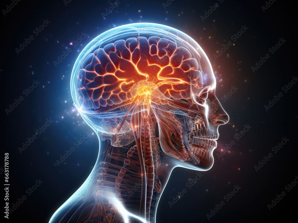 medical illustration of the brain medical illustration of the brain