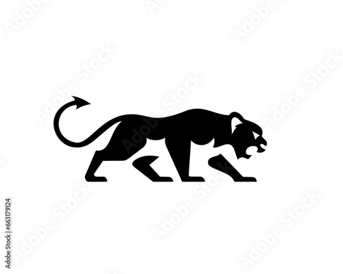 Walking panther logo