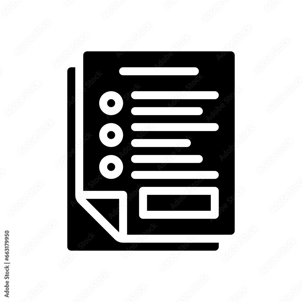 list glyph icon