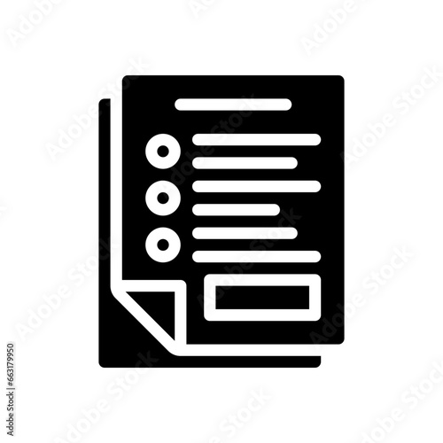 list glyph icon