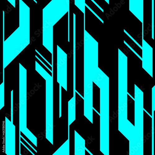 Cyber abstract pattern. Digital neo tribal style.