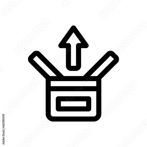 unboxing line icon
