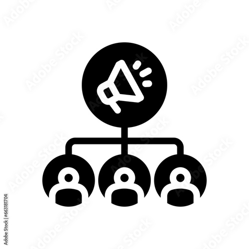 public relation glyph icon