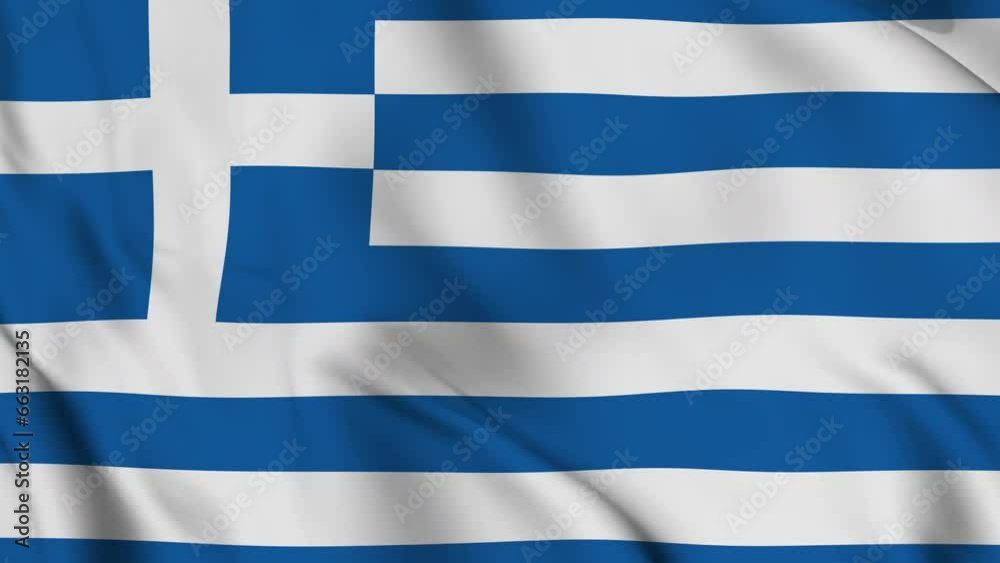 Greece Waving Flag Realistic Animation Video Greece Waving Flag Realistic Animation Video