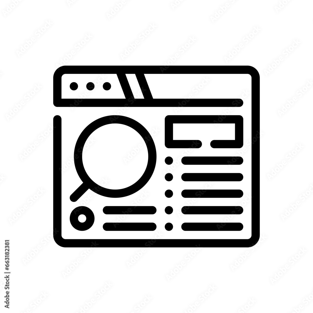 Fototapeta premium searching line icon