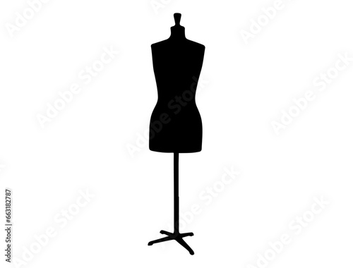Mannequin silhouette vector art white background