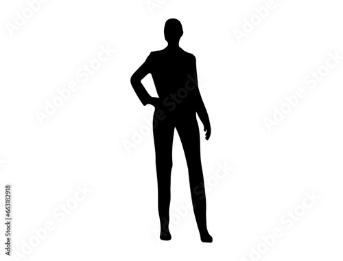 Mannequin silhouette vector art white background