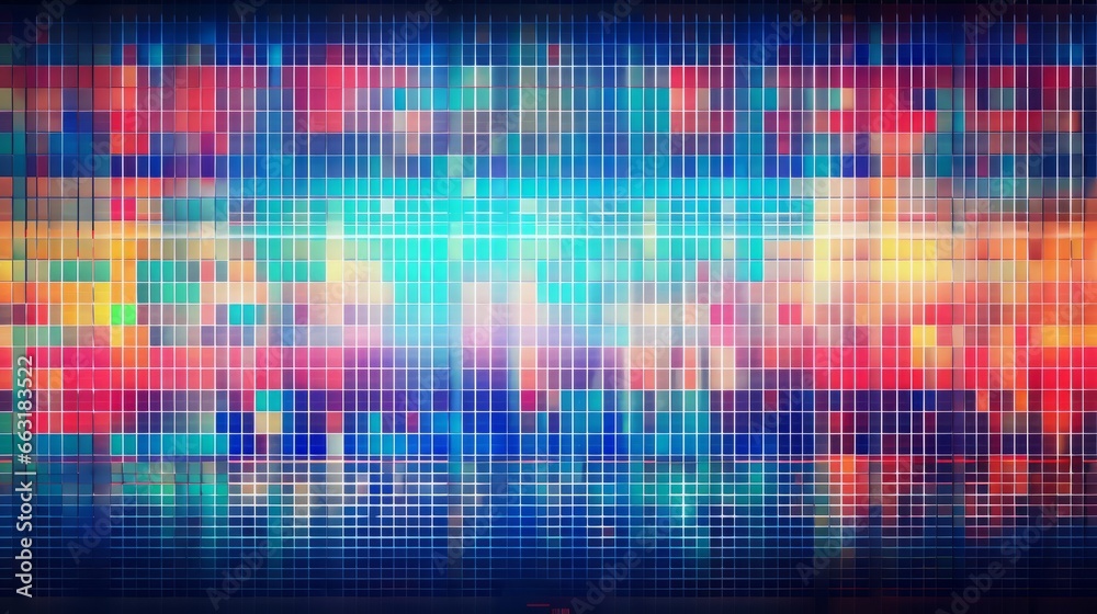 Photo of colorful squares in a vibrant background