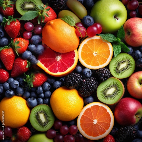 Fruits  healthy eating  juicy  citrus  fruit salad  fruit diversity  healthy lifestyle  generative ai