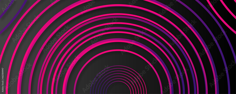 Obraz premium Swirl circular lines element. Futuristic abstract background. Luxury circle dimension layers with gradient orange and pink Modern shiny blue and pink geometric lines pattern. Suit for poster, banner.