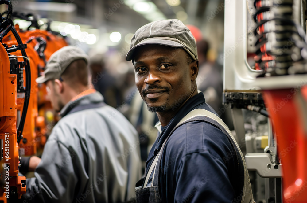 Photo of black worker in the factory