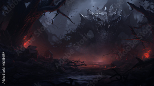 Monster mockup background