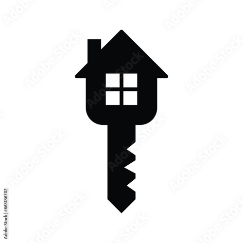 House key real estate icon design template