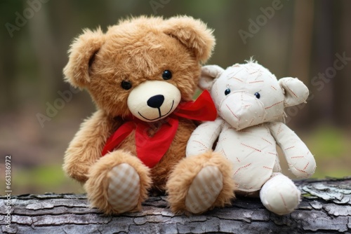a wounded teddy bear and a bandaged one together © altitudevisual