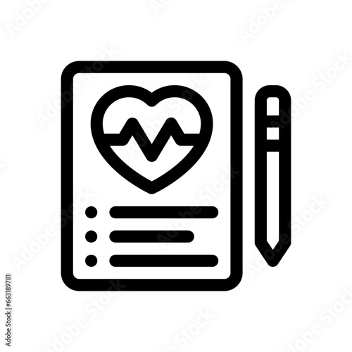 clinic history line icon