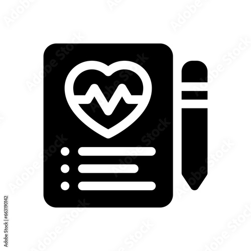 clinic history glyph icon