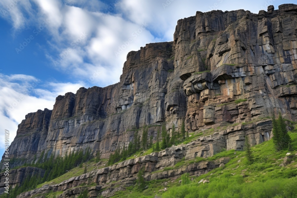 detailed hdr image of a rocky mountain cliff detailed hdr image of a rocky mountain cliff