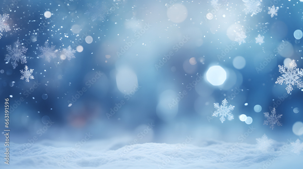 winter nature snowfall background