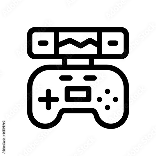 game console line icon