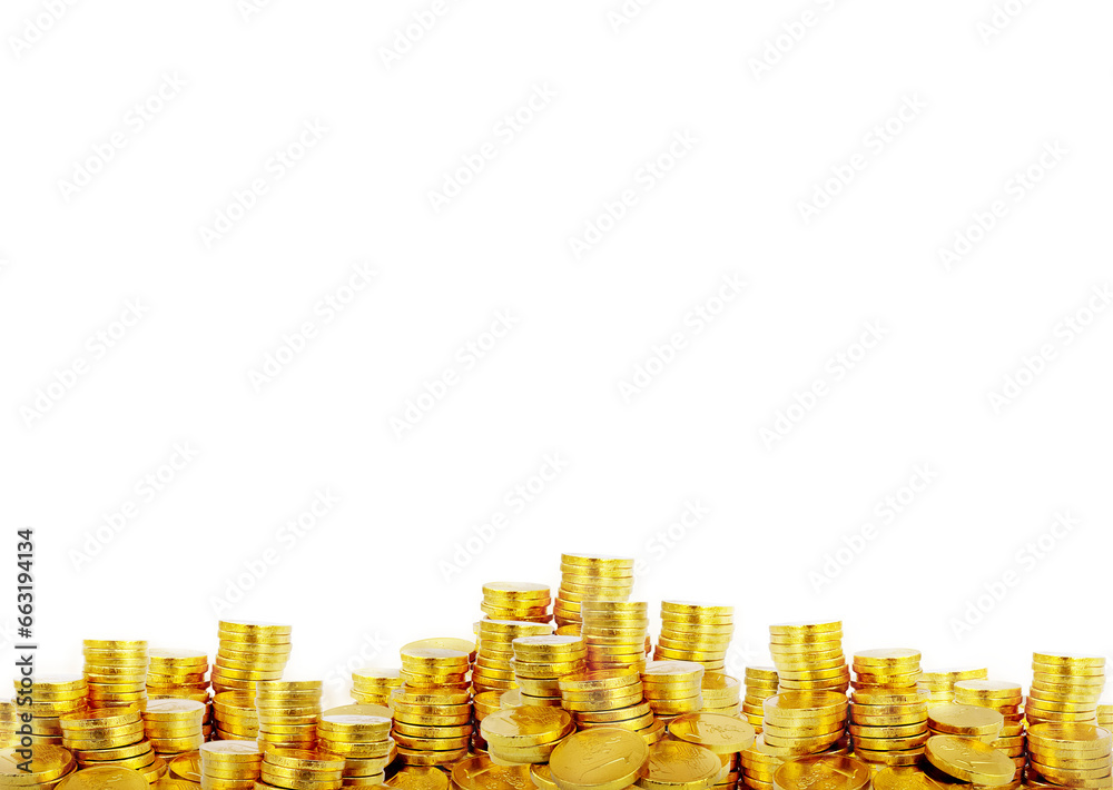 Obraz premium pile of gold coins PNG transparent