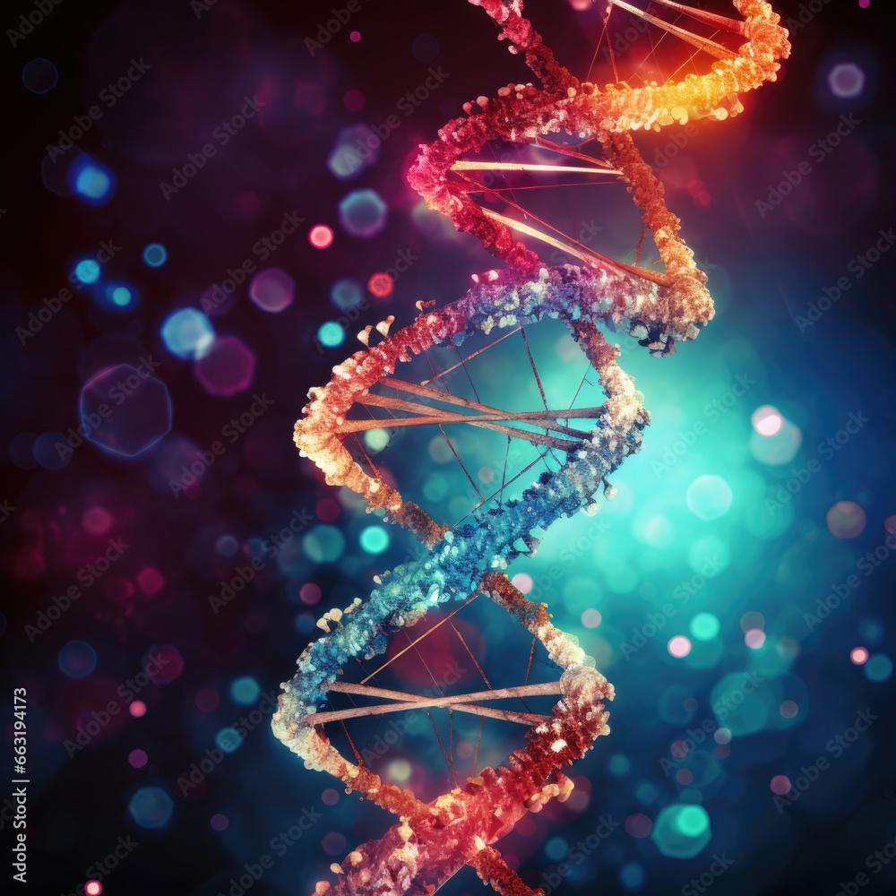 DNA. Research molecule. Scientific breakthrough in human genetics.