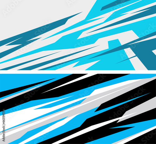 Side body graphic sticker set. Abstract racing design concept. Car decal wrap design for motorcycle, boat, truck, car, boat and more.
