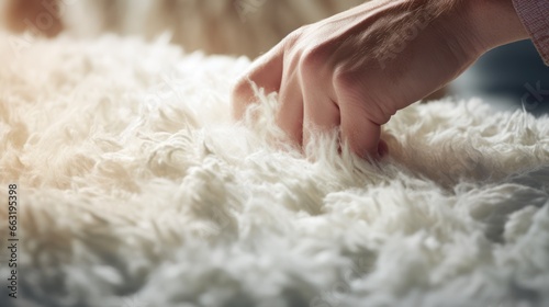 Skilled hands shear wool from sheep, in a rhythmic and efficient process