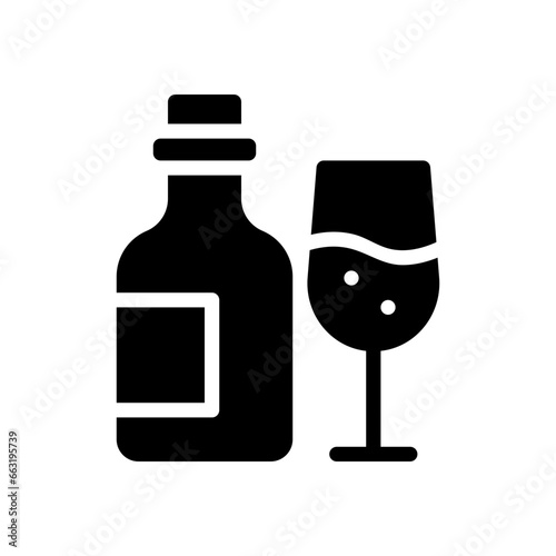 wine glyph icon