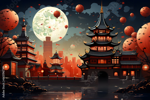 Vibrant Chinese New Year Art Background ai generated art © mihail