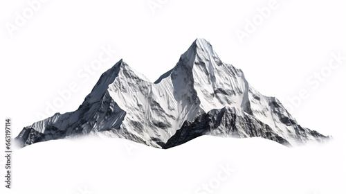 A solitary peak stands on a pallid terrain.