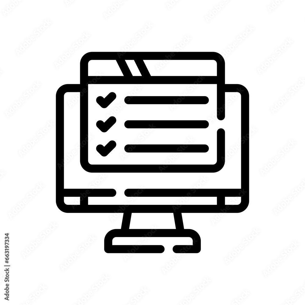 online test line icon online test line icon