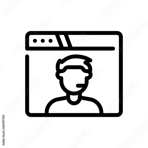 teacher line icon