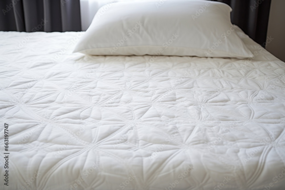 quilting on a plush king-size mattress