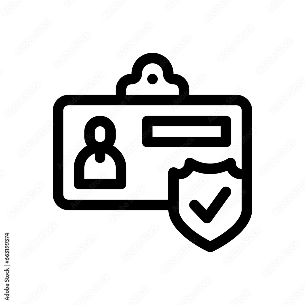 id card line icon id card line icon