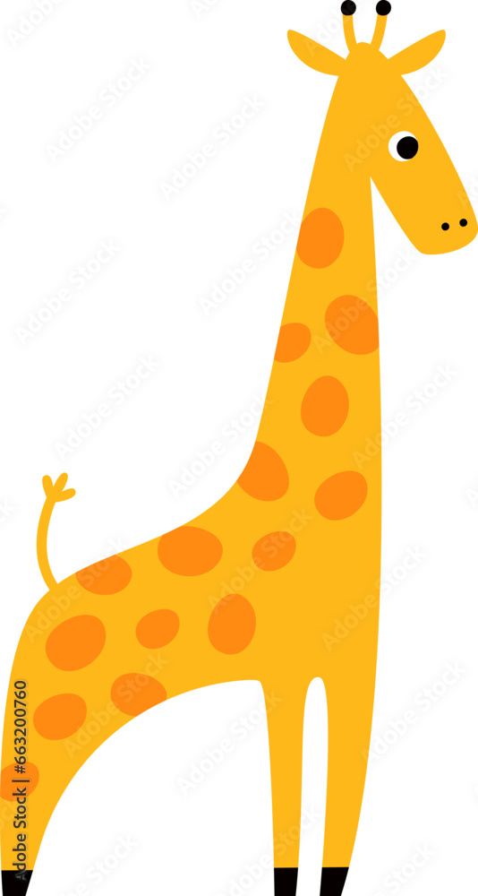 Naklejka premium Cartoon Giraffe Animal
