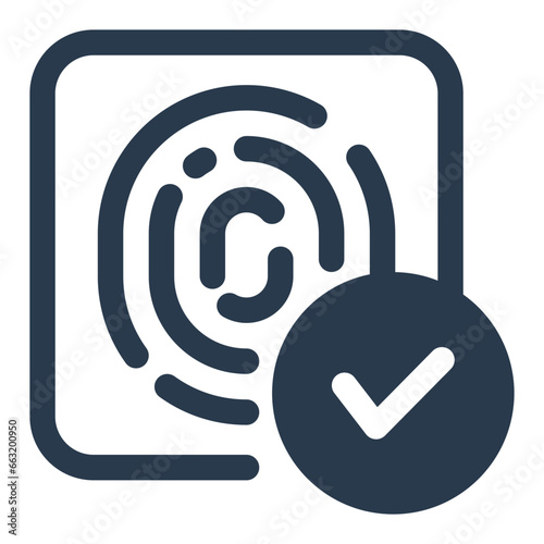 Biometric Security Authentication Technology Icon