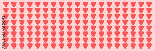 Red hearts arranged in a pattern on a pink background.