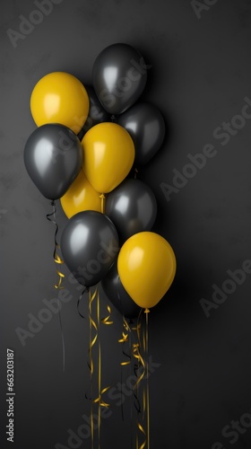 Black and white party balloons.