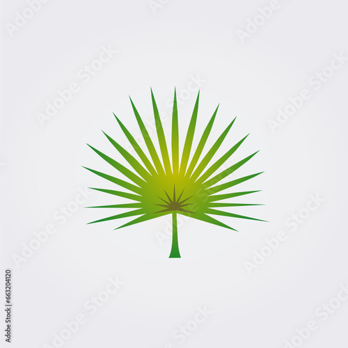 Feuille de Palmier vert Feuillage Branches Décoration intérieure Maison Silhouette isolée