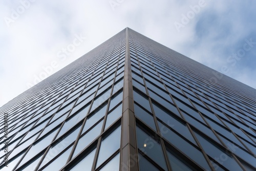 corporate skyscraper viewed from ground