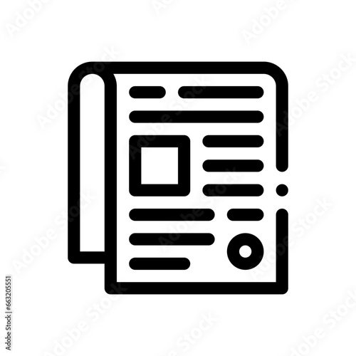 newspaper line icon