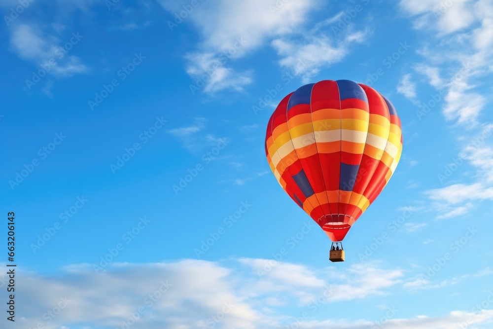Naklejka premium a balloon flying free in the open sky