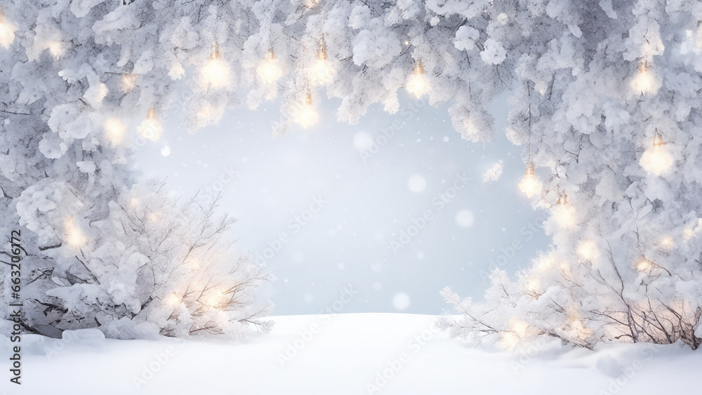 Fototapeta premium Snow background. Christmas card