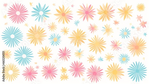 A Colorful Pattern With Stars And Stars