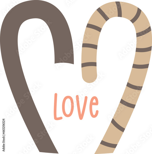 Cats Tails Heart Shape