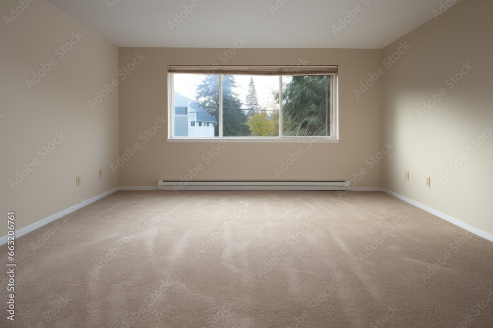 Fototapeta premium unfurnished bedroom devoid of any furniture or decor items