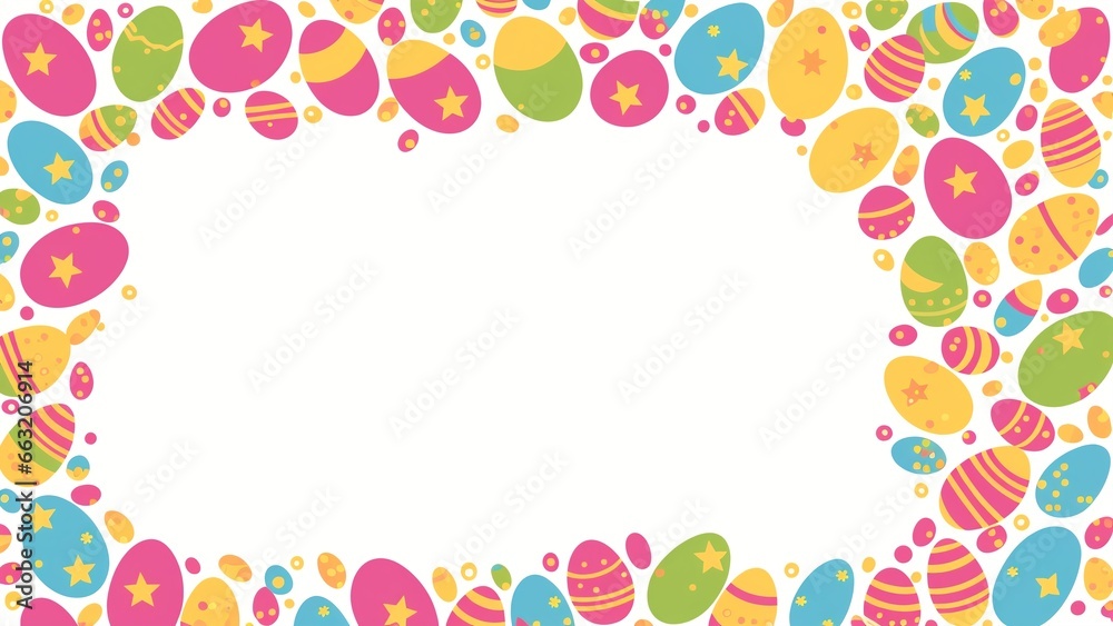 A Frame Made Of Colorful Easter Eggs A Frame Made Of Colorful Easter Eggs
