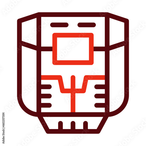 Cryogenic Chamber Thick Line Two Colors Icon Design