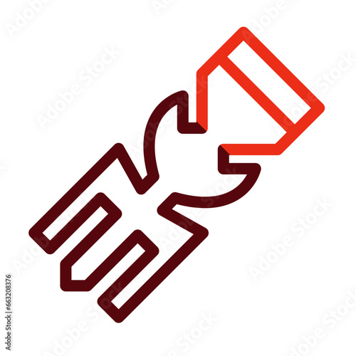 Compensator Thick Line Two Colors Icon Design