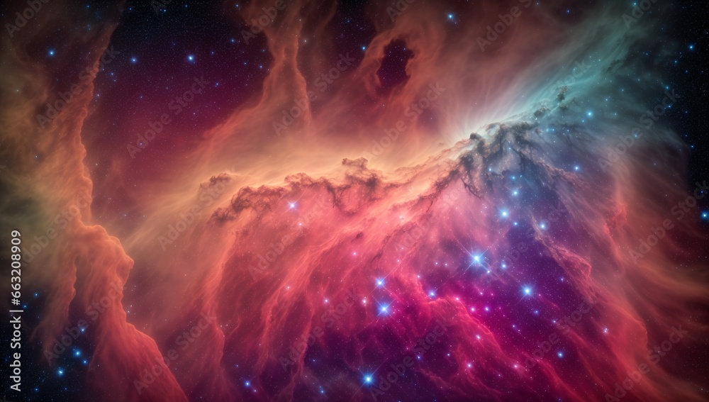 A Colorful Nebula in the Sky